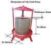 Picture of Heavy Duty 14L Stainless steel Bucket Fruit Press with T Handle