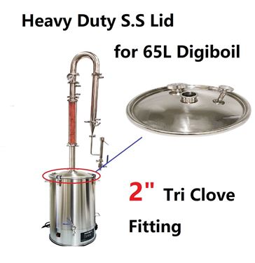 Picture of Heavy duty Stainless Steel Lid for 65L Digi boiler with 2" fitting