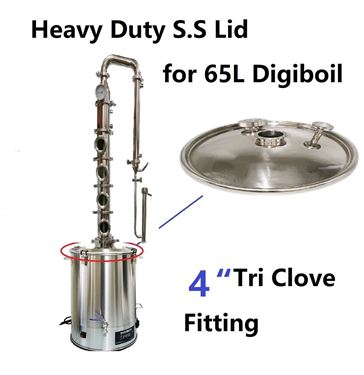 Picture of Heavy-duty Stainless Steel Lid for 65L Digi boiler with 4" fitting