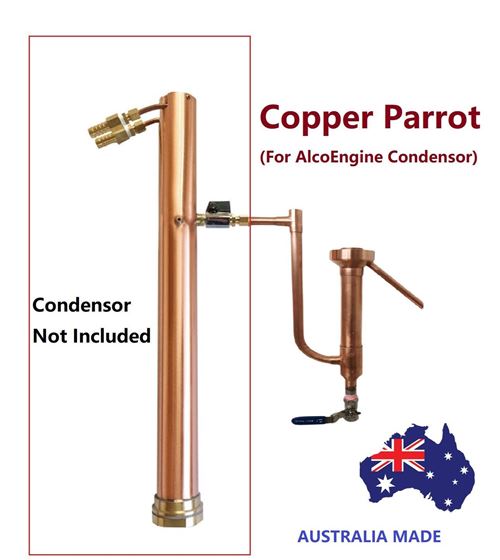 Picture of Australia Handmade Copper Parrot for AlcoEngine reflux condensor