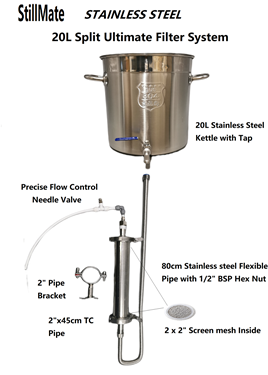 Picture of Split Ultimate  Stainless steel Carbon Filter Kit - 20L kettle