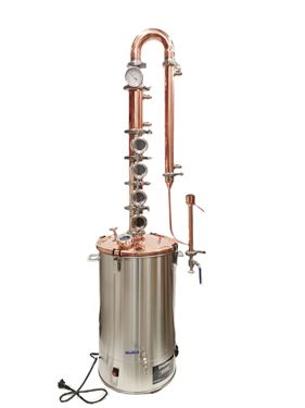 Picture of Stillmate 65L Copper 4 x 4" Plate Colume Modular Micro Distillery - Free Power station