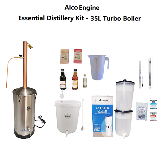 Picture of AlcoEngine Copper Reflux Condensor Distillery Kit - 35L Kegking Turbo Boiler