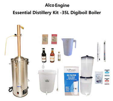 Picture of AlcoEngine Copper Reflux Condensor Distillery Kit - 35L Digiboil boiler