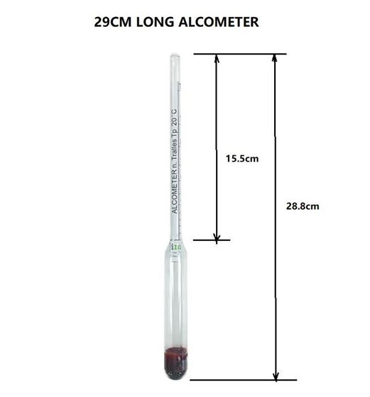 Picture of Long  Alcometer 0 -100%  scale -29cm long