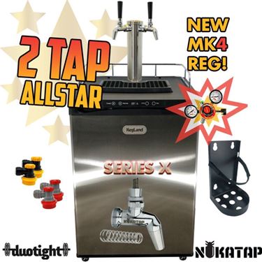 Picture of 2 Tap Series X Kegerator - Allstar SS Homebrew Draught Pack