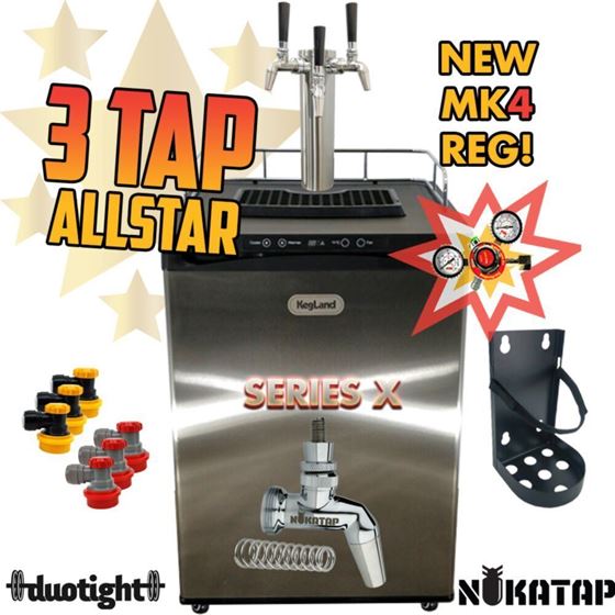 Picture of 3 Tap Series X Kegerator - Allstar SS Homebrew Draught Pack