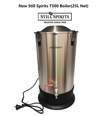 Picture of New Still Spirits T500 Stainless Steel Electrical Turbo Boiler 25L/2200W