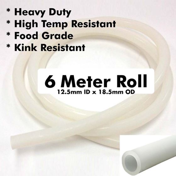 Picture of Heavy Duty Silicone Tube - 6m Roll (12.5mm ID x 18.5mm OD) White