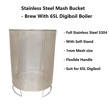 Picture of Stainless steel Mash Bucket  for 65L Digiboil- Brew with the Digi Boiler(no boiler)