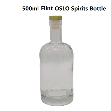 Picture of 500Ml Flint OSLO Glass Spirits Bottle with Cork