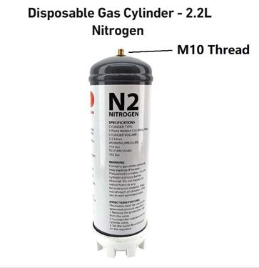 Picture of New Disposable 2.2L N2 Cylinder
