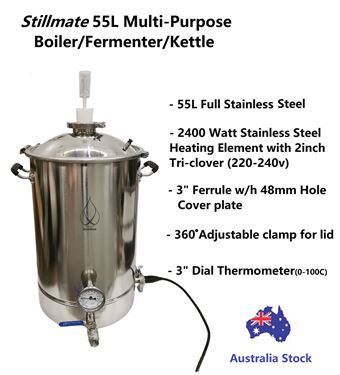 Picture of StillMate 55L Multi-Purpose 240V/2400W Electrical Boiler/Fermenter/Kettle