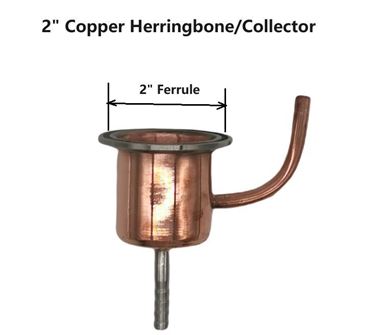 Picture of 2" Tri-clover Fitting Copper Herringbone/Spirits collector