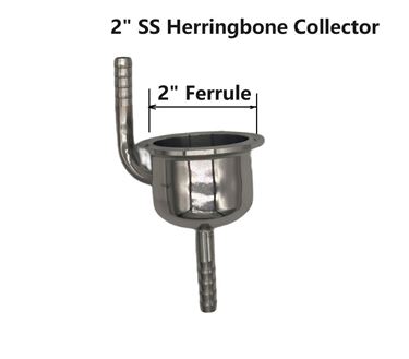 Picture of 2" Tri-clover Fitting Stainless steel Herringbone/Spirits collector