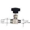 Picture of Stainless Steel Add-on Needle Valve for Alcoengine/Pure Distilling Reflux condenser