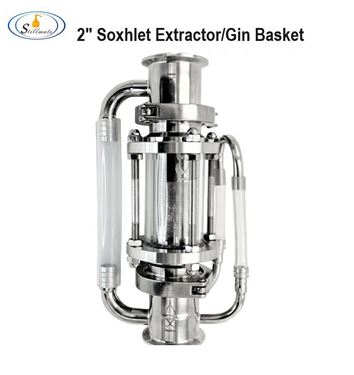 Picture of 2" Stainless steel Soxhlet Distillation Extractor/Gin Basket