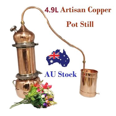 Picture of HandCraft 4.9 L Artisan Style  Copper Pot Still